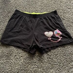 black shorts